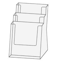 3 Tier Brochure Holder, 8½”W