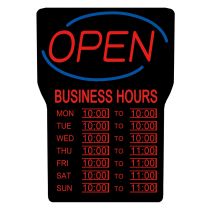 LED Open Signs  with Business Hours