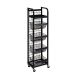 5 Tier Dump Bin, 14"x14"x48"H, Black