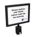 STM Protex Crowd Control Manager Sign Holder Landscape - QUPLSH1185MBK